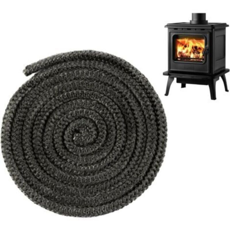 Geflochtene Dichtung Für Kamineinsatz Und Ofen, 8 Mm X 4 M, Abdichtung Aus Glasfaser Als Ersatz, Dichtung Für Kamineinsatz Für Holzofen, Kamin, Hitzebeständig