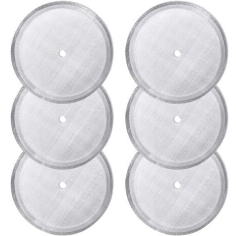 6er-pack Ersatz-siebfilter Für French Press, Wiederverwendbare Edelstahl-mesh-filter Für Universelle 1000 Ml / 34 Oz / 8 Tassen French-press-kaffeemaschinen