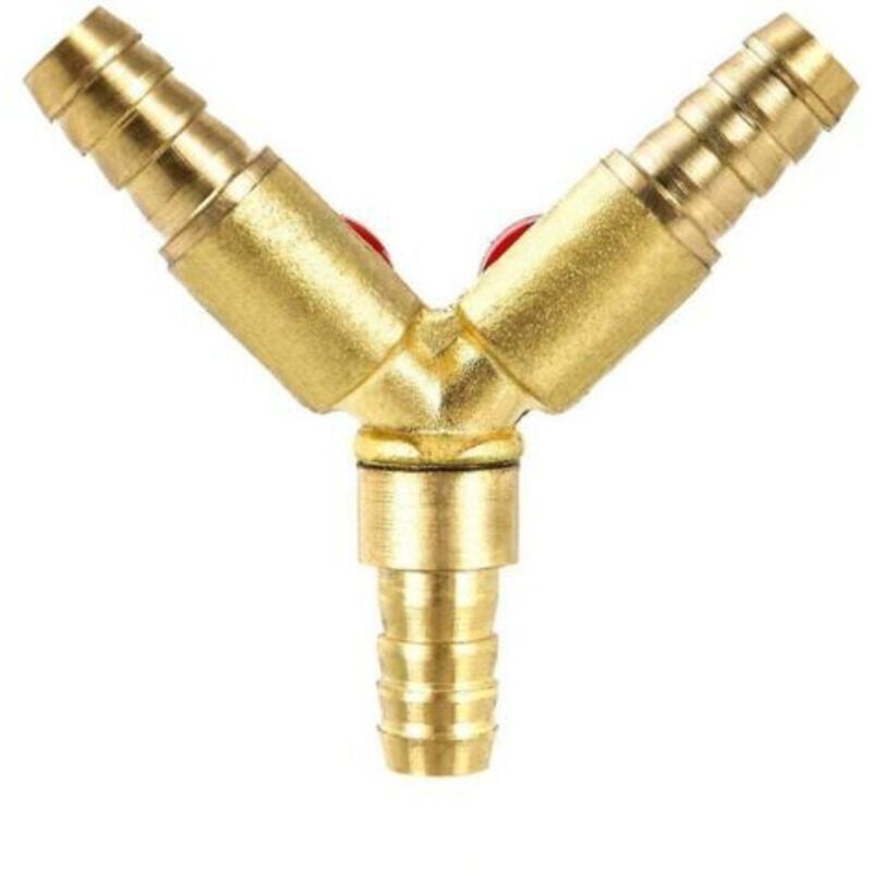 Y-schlauchverbinder 3-wege-trenner, Messing- Und Zinklegierung, 10 Mm Kugelventil Für Wasser, Öl Und Gas Zur Gartenbewässerung (1 Stück)