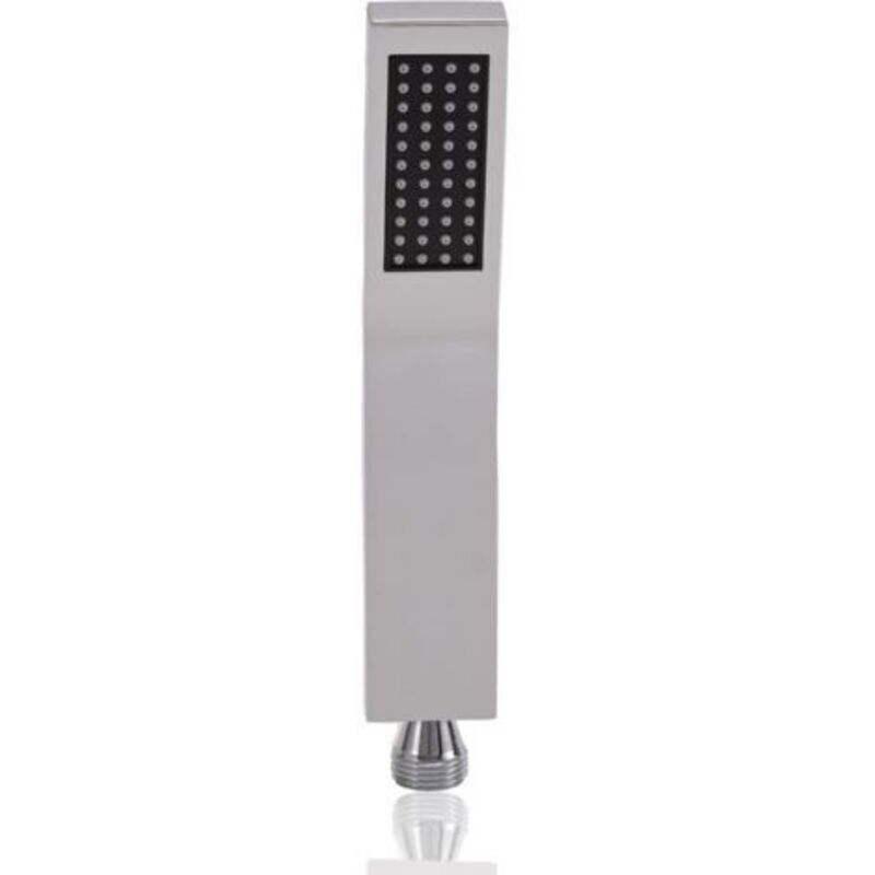 Handbrause Aus Messing, Kalkhemmend, Wassersparend, Hochdruck, L-design, Silberne Chromoberfläche