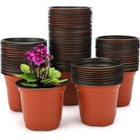 100 Stück 10 Cm (durchmesser) Weiche Kunststoff-blumentöpfe, Anzuchttöpfe, Töpfe Für Die Gärtnerei, Blumen- Und Pflanzentöpfe H177