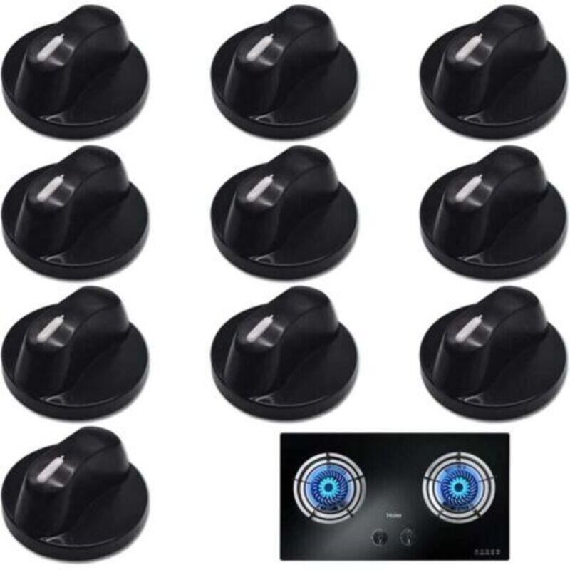 Satz Von 10 Universellen Kunststoff-drehknöpfen Für Drehspießöfen, Einstellschalter Mit 8-mm-loch, Küche, Gasherd-knöpfe, Herdknöpfe, Bedienknöpfe