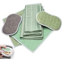 6er Set Bambus-mikrofaser-reinigungstücher, Streifenfreie Fenstertücher Für Fenster, Spiegel, Fliesen, Autolack, Bambus-mikrofaser Für Glas, Haushalt Und Badezimmer
