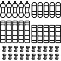 Satz Von 20 Elastischen Silikonbändern Für Fahrräder - Mit Kleinem Haken - Silikonbänder - Für Fahrradbeleuchtung, Taschenlampe, Kilometerzähler, Lautsprecher