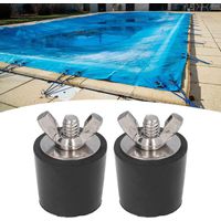 2 Stück Poolstopfen, 25 Mm Expansionsgummi, Metall-winterstopfen Für Above-ground-pool-rücklaufrohr