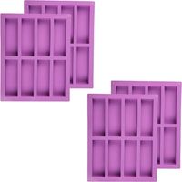 Moulle Barre Silikon, 4 Stück Rechteckige Silikonform, Silikonkuchenform Für Backwaren Und Gefrierfach, Silikon-käsekuchenform, Silikon-barrenform
