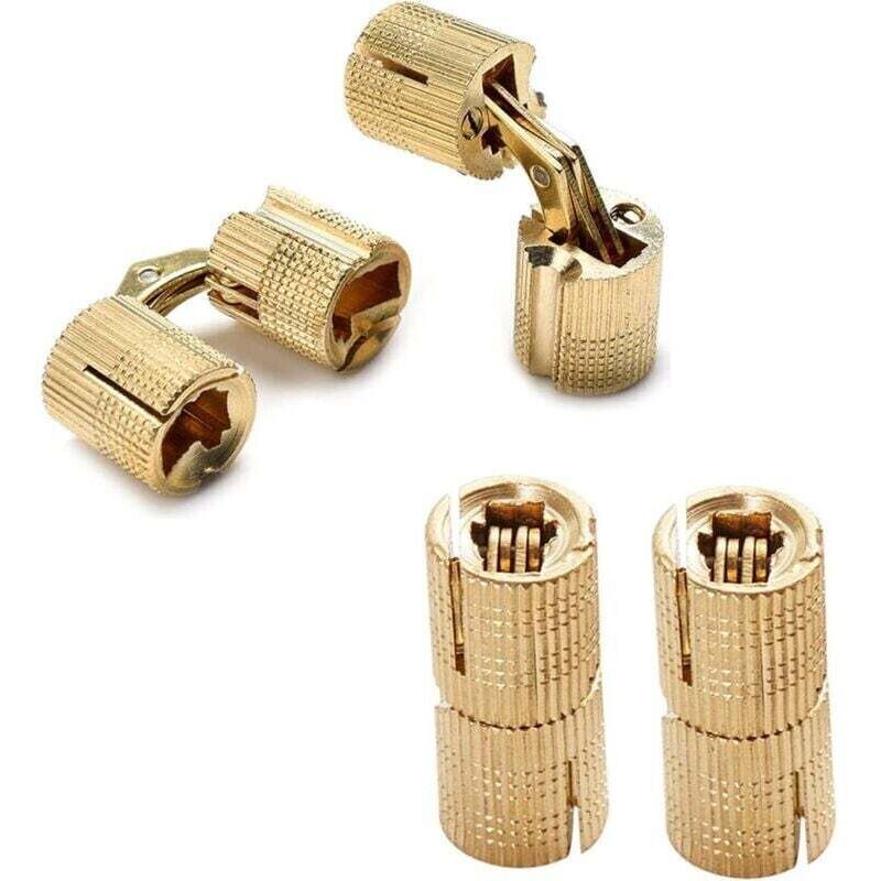 4er-set Zylinderscharniere, Unsichtbare Messing-fassscharniere, Kupferscharniere Für Schmuckkästchen Und Geschenkboxen (8 Mm)