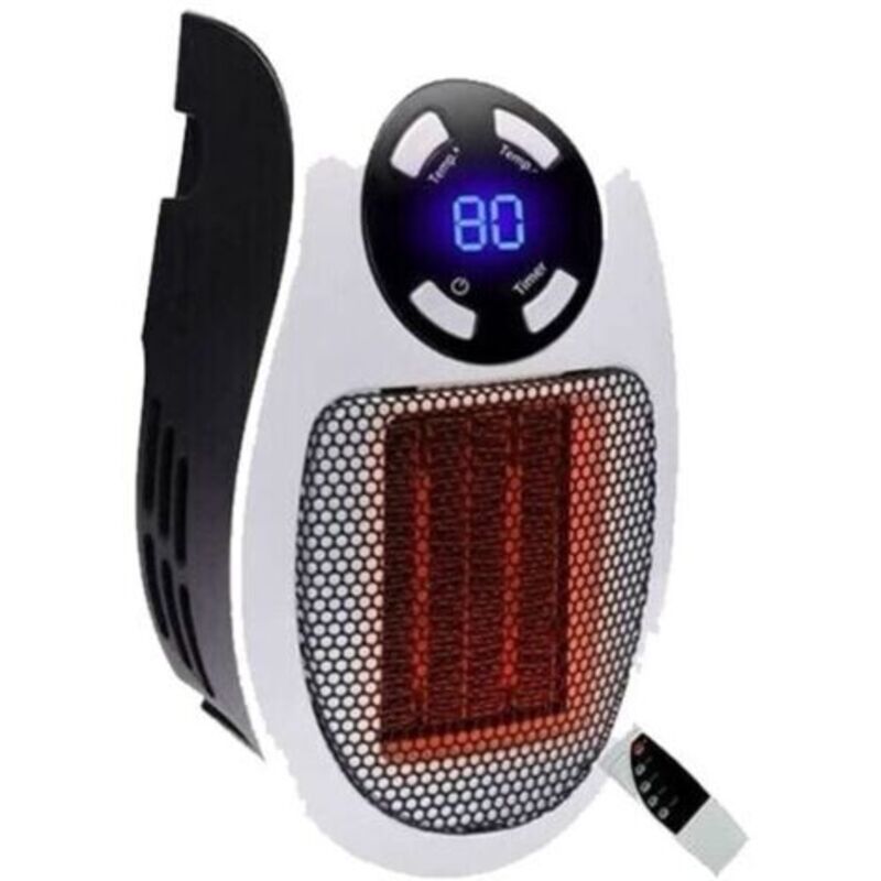 500 Watt Keramik-heizlüfter, Mini-heizlüfter, Sparsamer Tragbarer Steckdosenheizer Mit Thermostat Und Timer, Für Büro, Schlafzimmer, Wohnzimmer – Weiß – Mit Fernbedienung