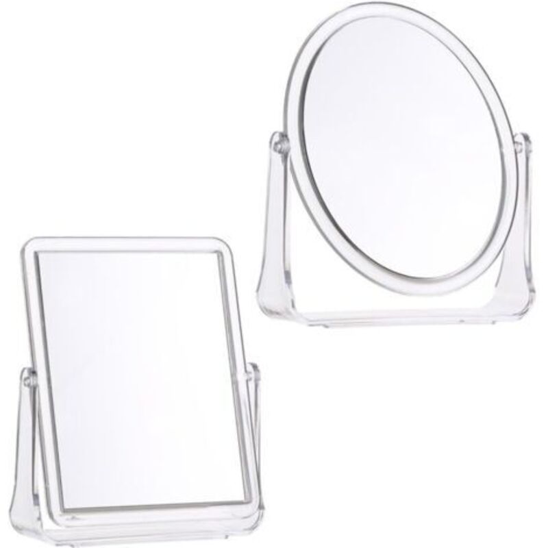 2 Stück Doppelseitiger Make-up-spiegel Für Den Schreibtisch, Eleganter Frisierspiegel In Hoher Auflösung Für Das Schlafzimmer