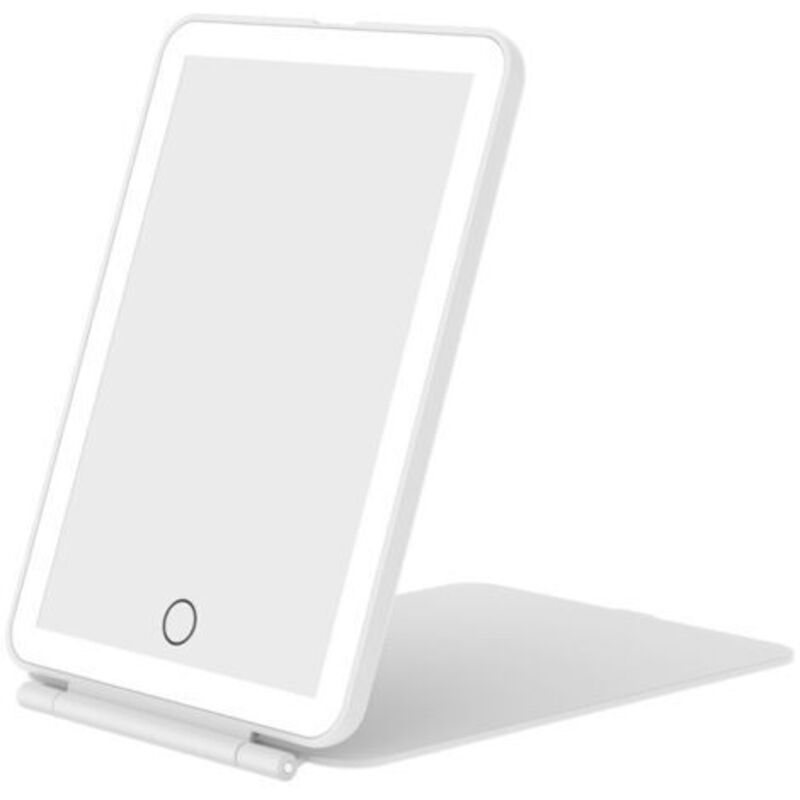 Tragbarer Beleuchteter Schönheitspiegel, 3-farben-beleuchtung, Dimmbarer Touchscreen, Faltbarer Led-schminkspiegel Für Den Schreibtisch Mit Licht