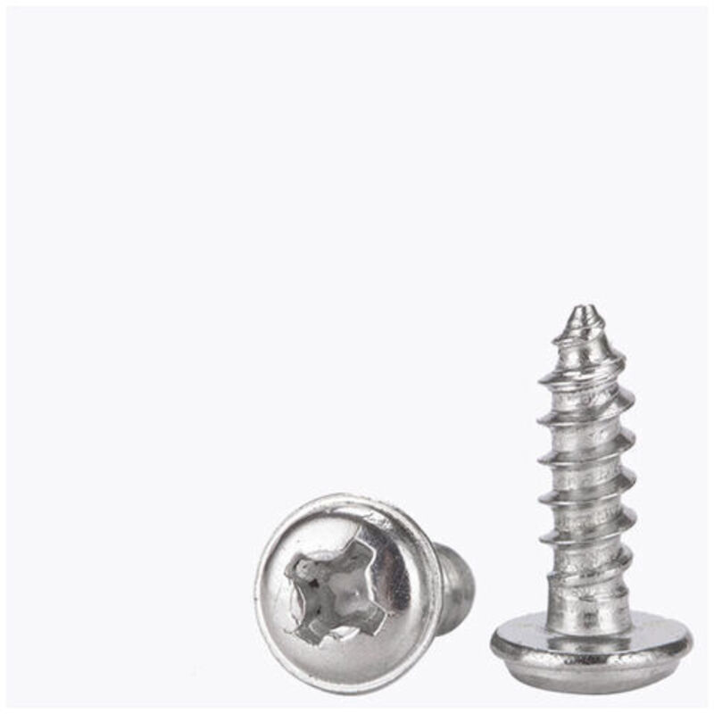 Selbstschneidende Schraube Mit Zylindrischem Kopf Und Phillips-kreuzschlitz, 2,6x8 Mm, Mit Unterlegscheibe, Befestigungsschrauben Aus Edelstahl 304, 50 Stück