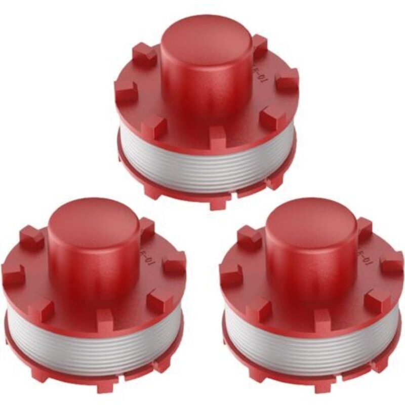 Einhe-ll 3405096 3er-pack Spulen Für Rasentrimmer Ge-ct 36/30 Li E Solo, Agillo 36/255 Bl, Agillo 18/200, 2 Mm Durchmesser, 8 M Lang