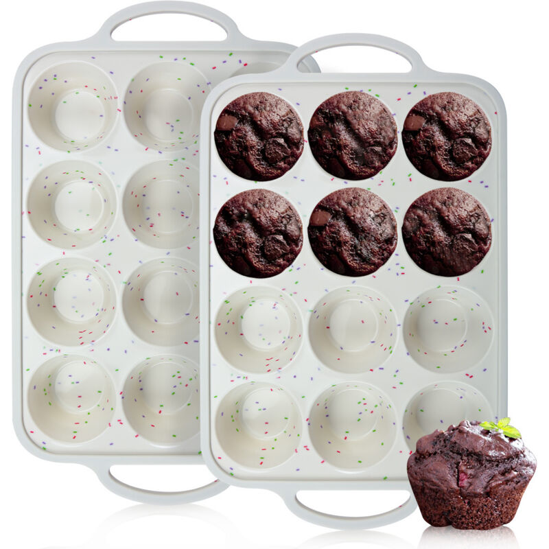 Silikon-kuchenformen, 2er-set, Lebensmittelecht, Weiß –