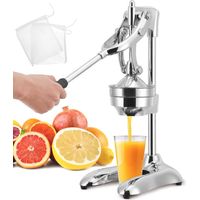 Moongiantgo Manuelle Zitruspresse Im Doppelmodus, Professionelle Zitronenpresse Mit Einfachem Hebel, Ergonomische Handpresse Für Orangen, Granatäpfel, Limetten Und Wassermelonen