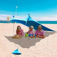 Strandmuschel Strandzelt Sonnenschutz Uv-schutz Zelt Für Strand Outdoor Camping Angeln Picknick 210x160x150cm