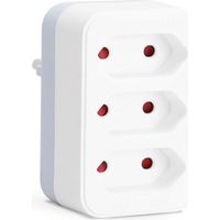 Mehrfachsteckdose Für Europäische Steckdosen, Adapter Mit 3 Steckplätzen, 3 Europäische Steckdosen, Kindersicherung, 2.300 W, Weiß