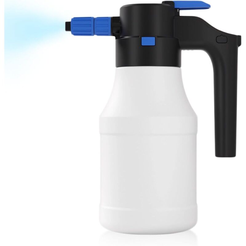 Elektrischer Sprüher 1,5 L Für Auto Und Pflanzen, Robuste Flasche – Weiß