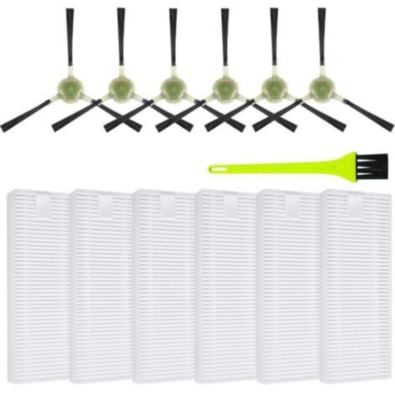 Zubehör Filter Für Lefant M210p / M210 Pro, 6 Hepa-filter 6 Seitenbürsten Saugroboter Ersatzteile