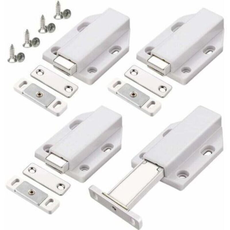 Push To Open 4 Stück Push-öffner Schranktür-magnetverschluss Für Schrank Schubladensystem Magnetriegel Türdrücker Dämpfer Für Schranktüren