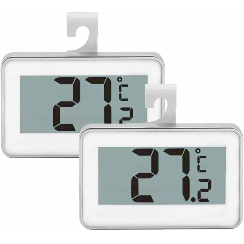 2er-set Kühlschrank- Und Gefrierthermometer Mit Aufhängehaken (weiß)