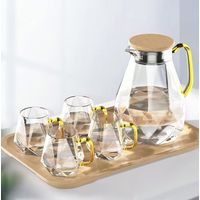 2-liter-glaskrug Mit Deckel, Eistee-karaffe Für Den Kühlschrank, Große Wasserkaraffe Für Saft, Milch, Kalte Oder Warme Getränke