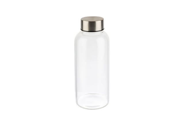 APS Trinkflasche EVERFILL, Glas, 0,4 Liter, Ø 6,5 cm, Höhe 18 cm, ideal für Wasser, Saft oder Getränke im Alltag und unterwegs