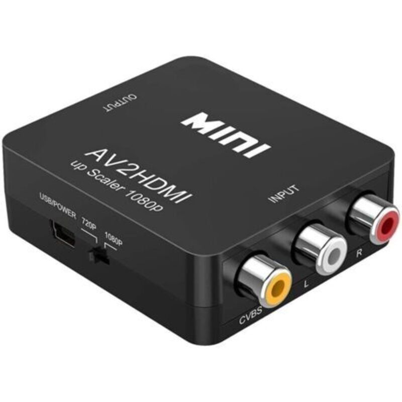 Rca Auf Hdmi Adapter, 1080p Av Auf Hdmi Video Audio Konverter, Mini Rca Composite Cvbs Av Zu Hdmi Converter, Unterstützt Pal/ntsc Mit Kabel Für Tv/pc/ps3/ps2/stb/xbox Vhs/vcr/blu-ray/dvd