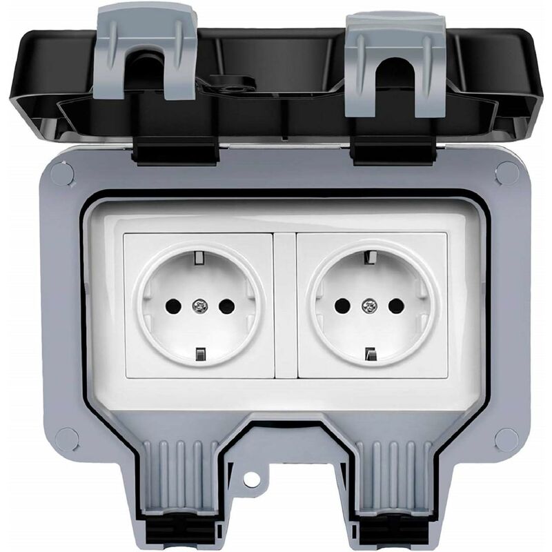 Ip66 Wasserdichte, Staubdichte Wandsteckdose Nach Deutscher Norm, 220-250v 16a, 100mo 50mh, Buchse Und Stecker, Wasserdicht
