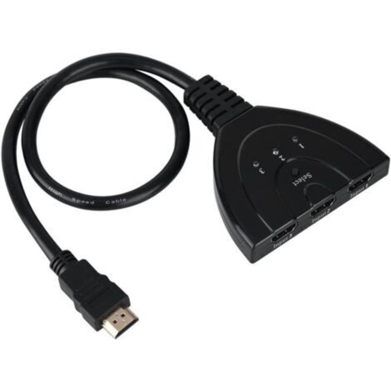 Hdmi-audio-konverter, Hdmi-switcher, 1080p-videokonvertierungskabel, Signal-splitter-adapter, 3-in-1-hdmi-ausgang (50 Cm)
