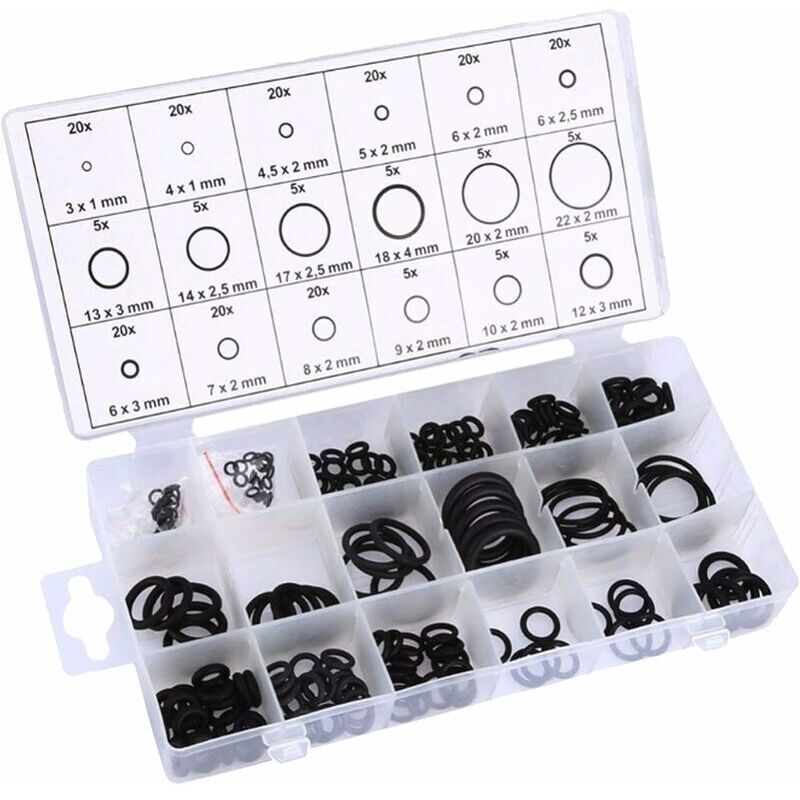225 Stück Gummi-o-ring-dichtungen, Sortiment Mit 18 Größen, Dichtung, Universelles O-ring-set Für Die Reparatur Von Armaturen Und Im Automobilbereich