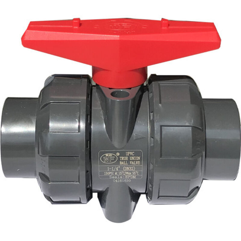 Doppelanschluss-ventil Für Klebemuffen, Durchmesser 40 Mm, Pvc-kugelventil, Kugelventil, Rundes Kugelventil Für Schwimmbad, Dn32 (innendurchmesser 40 Mm)