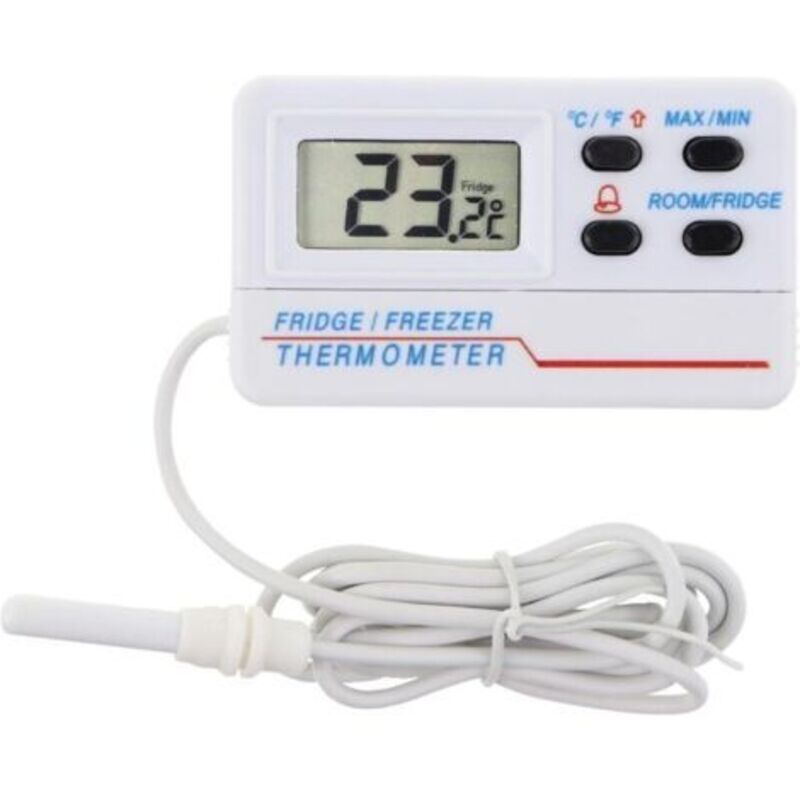 Digitaler Kühlschrank- Oder Gefrierschrankthermometer - Mit Alarm - Max/min-funktion - 1,2 M Kabel