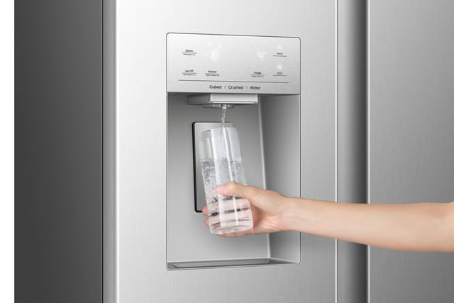 Hisense Side-by-Side RS5P528STIE, 178,6 cm hoch, 91,1 cm breit, Wasser-& Eisspender