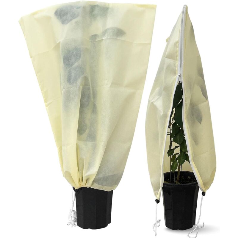 Pflanzenschutzhauben Gegen Frost, 2er-pack, 23 Zoll Breit X 30 Zoll Hoch, Mit Reißverschluss Und Kordelzug, Zum Schutz Von Outdoor-pflanzen Vor Kälte.