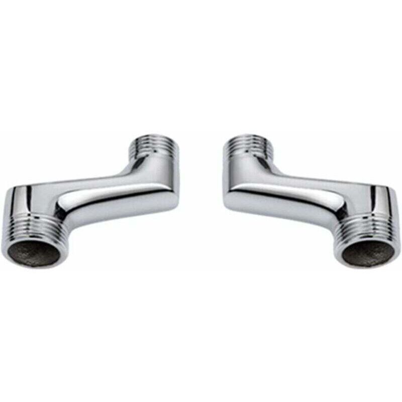 Gewinkelter Duschanschluss – Hochwertiges Messing – Inklusive Adapter G1/2 Auf G3/4 – Korrosionsbeständig – Einfache Installation