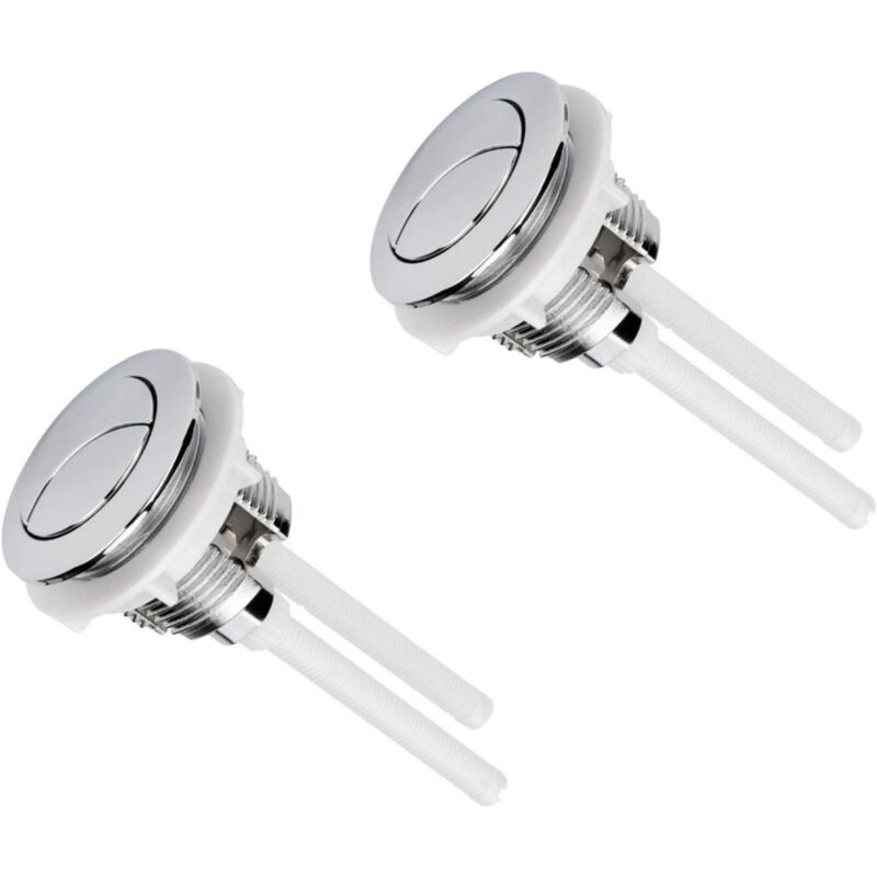 Doppelte Spültasten Für Wc, 38 Mm, Standard, Verchromt, Silber, Für Wc-spülkasten