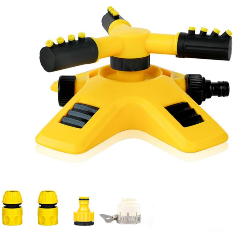 Oszillierender Rasensprenger, Automatischer 360-grad-drehsprenger, Gartenbewässerungssystem, Sprühdurchmesser 8–10 M, Rasensprenger Für Die Bewässerung Von Rasen Und Garten
