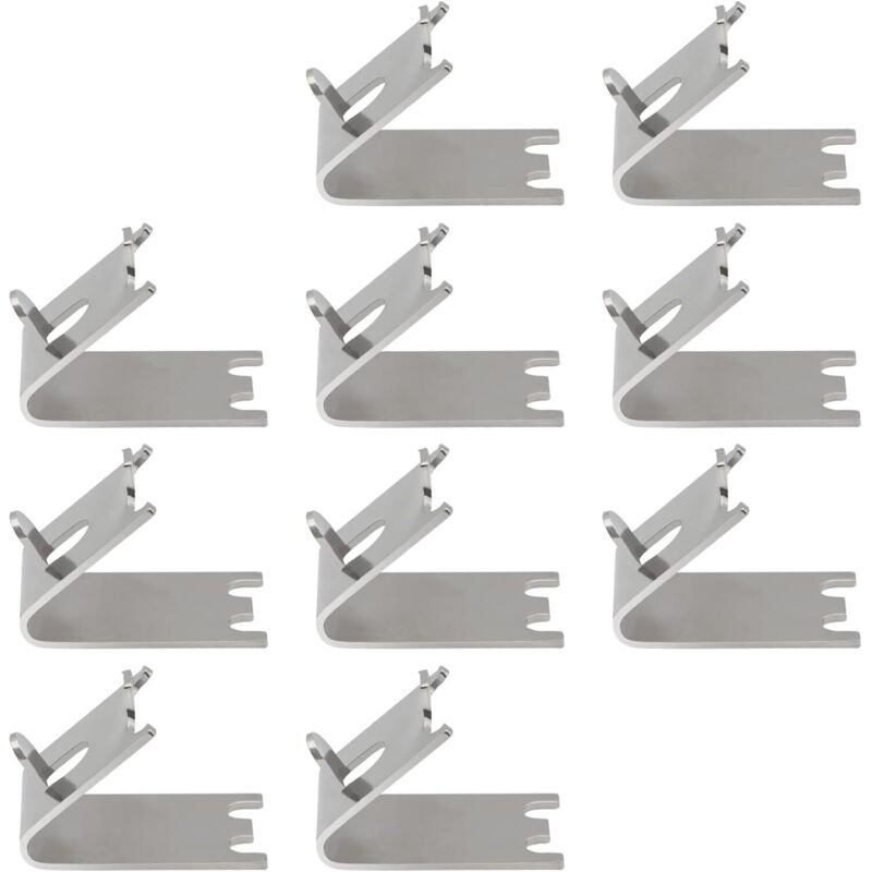 Kühlschrankregal-clips, 10 Edelstahl-gefrierfach-regalhaken, Kühlschrankregalhalterung, Quadratische Ersatzclips, Ringe