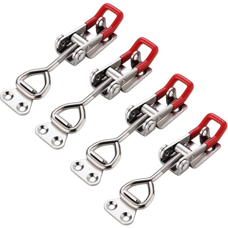Verstellbarer Hebelhaken 180 Kg – Rostbeständiges Verzinktes Eisen – Schnelle Installation – Packung Mit 4 Spannschlössern - Hebel-4