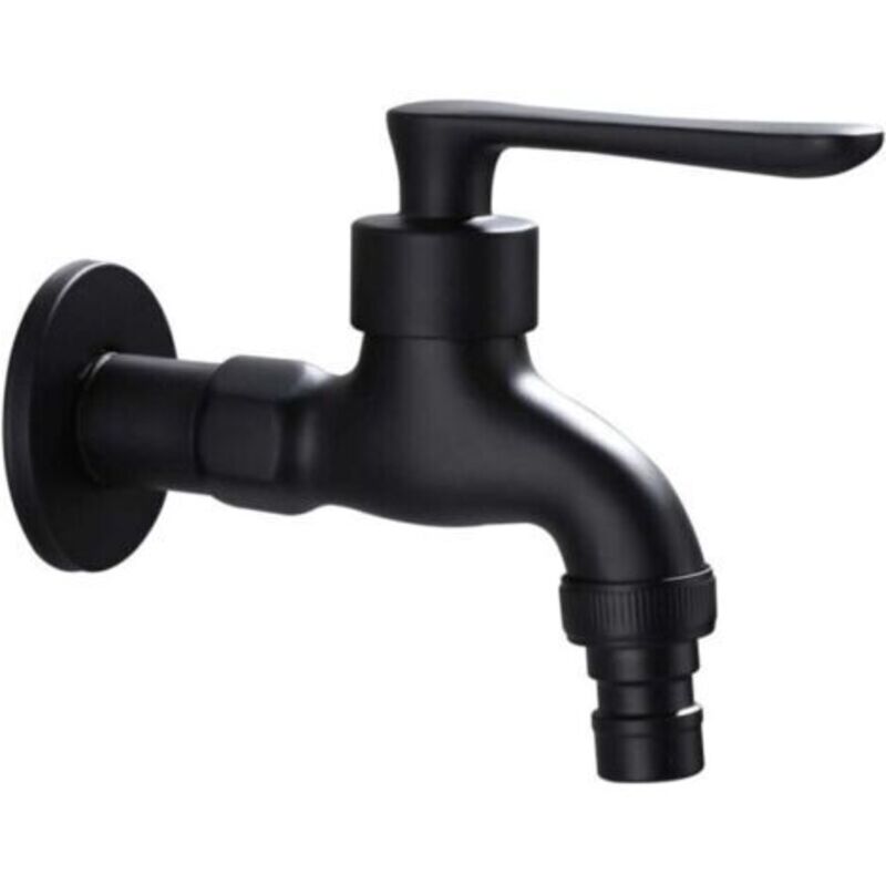 Retro Außengarten-wasserhahn Für Kaltwasser Mit Einhebel-schnittstelle (ein- Und Ausgang 1/2 Zoll) + 1 Adapter (3/4 Zoll)