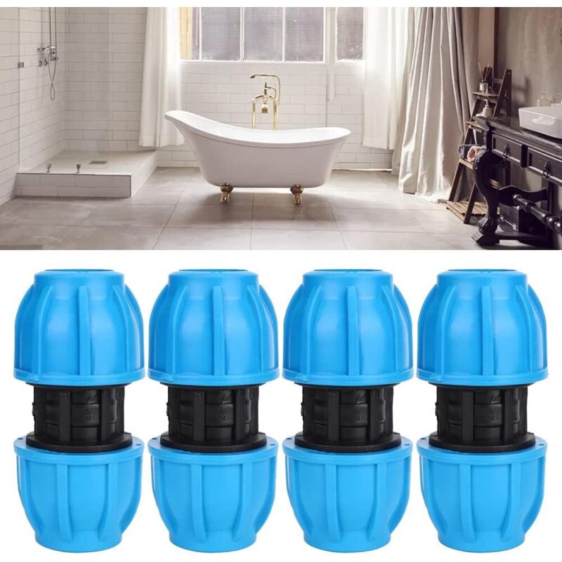 4 Stück Gerader Steckverbinder Für Pe-wasserrohr 25 Mm Auf 25 Mm, Verbindungsstück Für Ppr-, Pe- Und Pvc-rohre