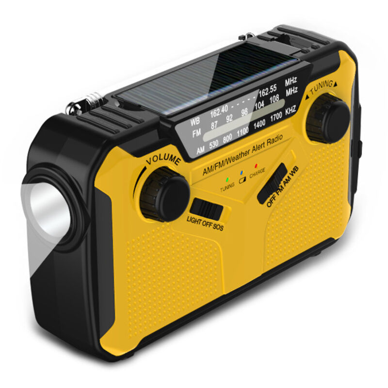 Solarbetriebenes Am/fm-radio, Led-taschenlampe Und Sos-alarm