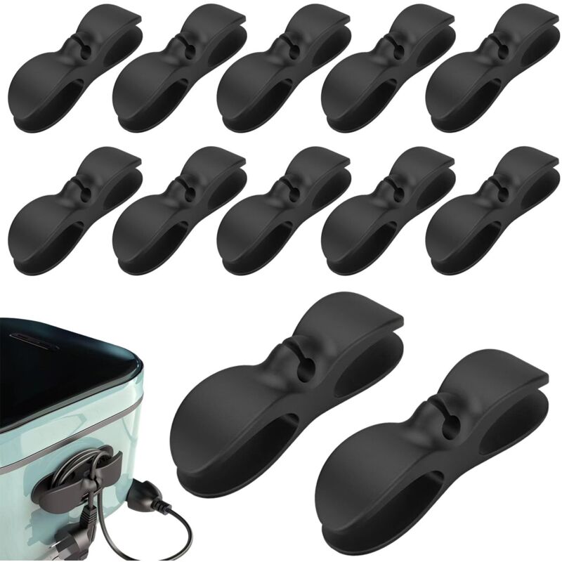Kabelorganizer Für Küchengeräte, 12 Stück Selbstklebende Kabelhalter Für Elektrogeräte, Gummihalterung Für Kleine Geräte, Küchenzubehör