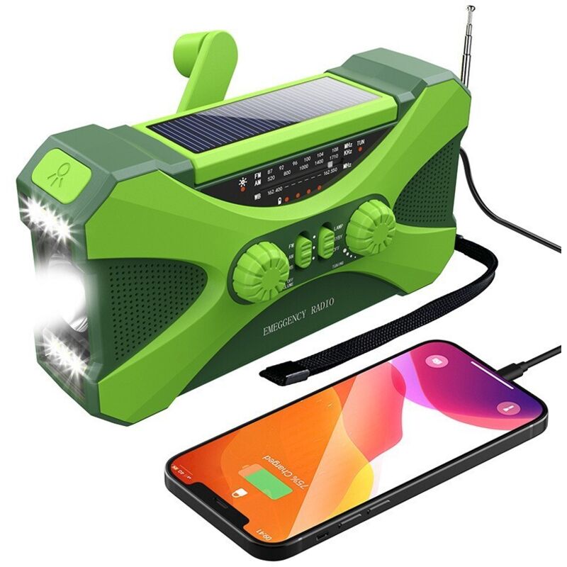 Kurbel-notfallradio 10.000 Mah, Solarradio Für Camping Und Überlebensausrüstung