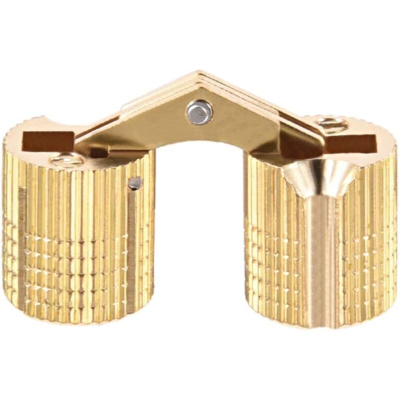 2 Unsichtbare Zylindrische Scharniere Für Schranktüren, 12 Mm Öffnung, 180° Winkel