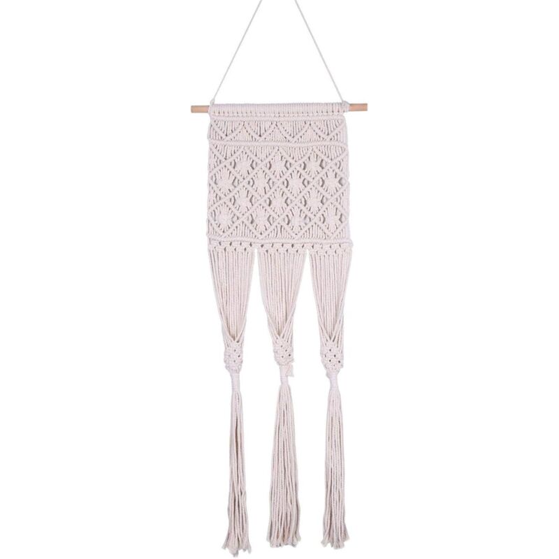 Macramé-seil-blumentopfhalter, Natürlicher Seil-blumenständer, Handgewebter Wandteppich, Hängender Blumenständer Für Die Dekoration Von Innen- Und Außenbereichen.