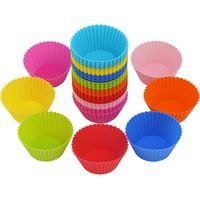 40 Muffin-förmchen Aus Silikon, Wiederverwendbar, Antihaftbeschichtet, Für Cupcakes Und Kuchen, Dekoration H136