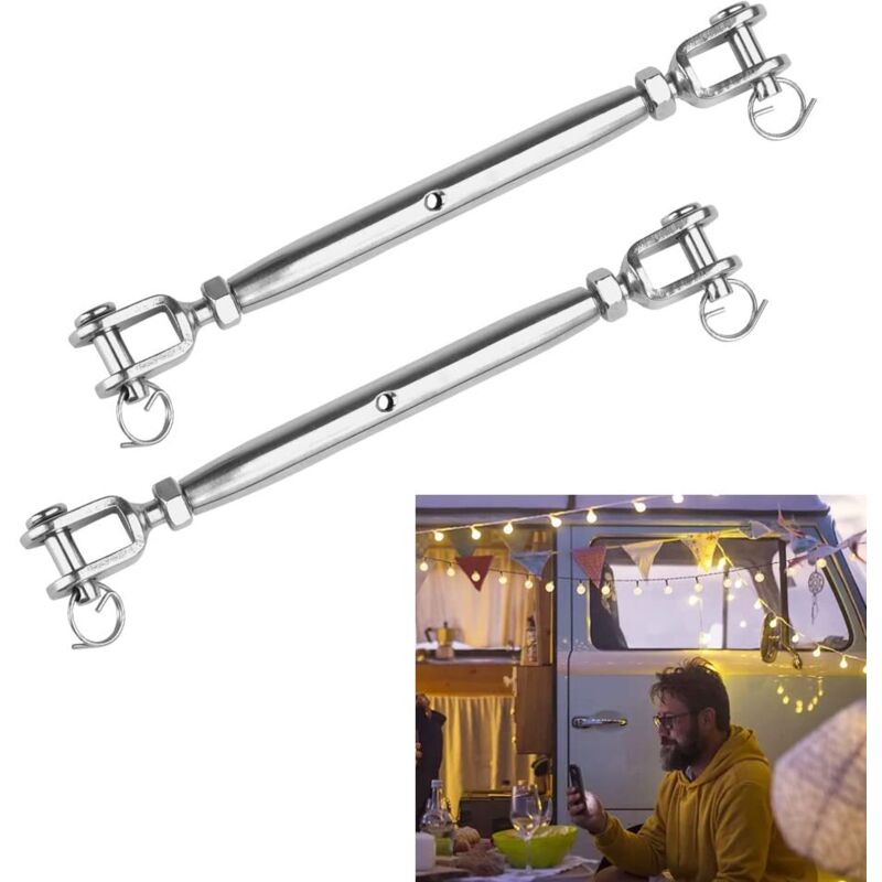 2 Stück Edelstahl-seilspanner, Drahtspanner M6, Spannschlösser 160mm-230mm