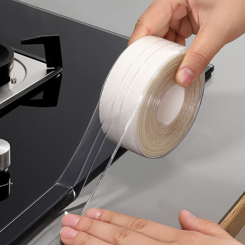 3,8 Cm X 3,2 M Dichtungsband, Badezimmer Doppelt Faltbares Silikon Weiß Klebeband Für Badewanne Wasserdicht/schimmel- Und Kakerlakenprävention Für Küche