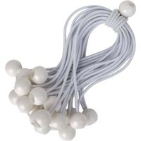 Elastische Seile Mit Kugeln - 25er Pack, 15 Cm Universal-spanngurte Mit Befestigungen - Widerstandsfähiges Elastisches Band, Perfekt Für Camping, Gepäck & Planen - Weiß
